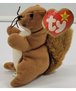 MM) 1993 TY Teenie Beanie Babies Nuts The Squirrel Stuffed Toy - £4.74 GBP