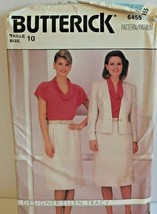 Butterick Sewing Pattern 6455 Misses Jacket Skirt Blouse Size 10 Ellen Tracy - £7.17 GBP