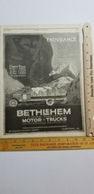 13&quot; x 11&quot; Ad 1919 BETHLEHEM MOTOR TRUCK Allentown PA LESLIE&#39;S WEEKLY - £6.72 GBP