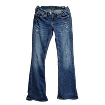 Silver Jeans Tuesday Womens 28 X 31 Distressed Medium Wash Embroidery Bo... - £19.53 GBP