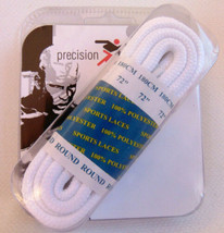 2 Pairs White ROUND Trainer Laces 180cm 72&quot; Precision Training Shoe Replacement - £4.99 GBP
