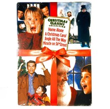 Home Alone / A Christmas Carol / Jingle All The Way / Miracle (4-Disc DVD) NEW ! - £14.60 GBP
