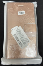 IMIRST Samsung Galaxy S22 Rose Gold Wallet/Phone Case with Butterfly Design - $7.43