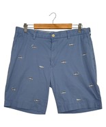 Polo Ralph Lauren Shorts Mens 36 Blue Stretch Classic Fit Fish Embroidered - $36.10 CAD