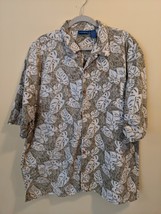 OP Ocean Pacific Shirt Mens Size XXL Short Sleeve Green Floral Hawaiian ... - £19.12 GBP