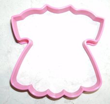 6x Baby Girl Dress Fondant Cutter Cupcake Topper 1.75 IN USA FD662 - £5.58 GBP