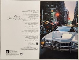 1972 Print Ad Eldorado by Cadillac Luxury Car with Front Wheel Drive - $15.79
