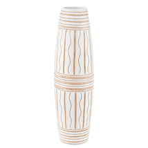 Sensational Curvy Weave White 14-inch Mango Tree Wood Flower Vase - £19.16 GBP