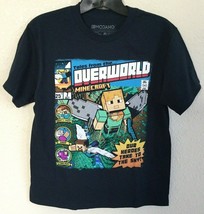 Mojang Jinx Minecraft Boys&#39; Overworld Short Sleeved T-Shirt Black size YM NWOT - £11.58 GBP