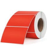 Red Thermal Labels 2 × 3 Inch Vinyl Rectangular Waterproof Direct Printer - $44.99