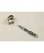 Stainless Steel Purple Plum Green Glass Bead Wire Wrapped Utensil Small ... - £7.39 GBP