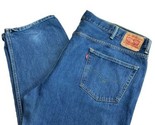Levi 550 Jeans Mens 48x27 Levis Medium Blue Loose Pants Zip Straight Leg - $24.63