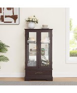 47&quot; H Lighted Curio Cabinet Display Case Glass Case with Adjustable Shel... - $4,695.07 MXN