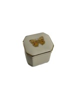 Takahashi Butterflies Trinket Ring Box Porcelain Hand Decorated Gold Trim - £9.38 GBP