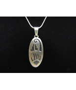 Vintage Estate 925 Sterling Silver Necklace W/ Southwestern Pendant 12.1... - $1,130.76 MXN