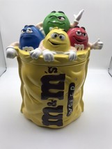 M&amp;M&#39;s World Las Vegas Out of Bag Ceramic Candy Cookie Jar 12 5/8&quot; Tall   * READ - £98.92 GBP