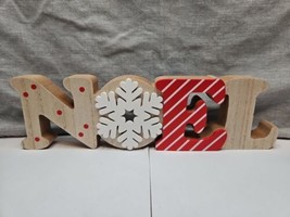 Wooden &quot;Noel&quot; Christmas Holiday Wooden Sign, 12&#39;&#39; Long - £7.55 GBP