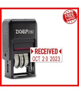 Compact D50 Self-inking Date Stamp - Received Detailing, Red Ink, Austri... - $579.70 MXN