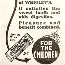 1923 Wrigley&#39;s Chewing Gum Advertisement For the Child Ephemera Candy 4 ... - £13.15 GBP
