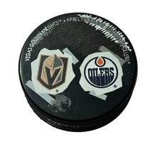 NHL Vegas Golden Knights vs Edmonton Oilers Puck April Fools Day T-Mobil... - £18.29 GBP