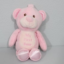 Kelly toy My First Bear 10 inch Plush Teddy Bear Pink Soft Baby Rattle Lovey - £11.59 GBP