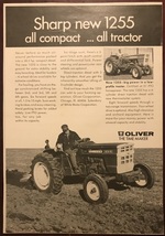Oliver 1255 Tractor Original Magazine Ad - $10.00