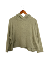 SCOTCH &amp; SODA Womens Sweatshirt Green Cropped Hoodie Long Sleeve Size M - £14.34 GBP