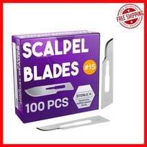 100 Pack Sterile Carbon Steel Scalpel Blades for Dermaplaning &amp; Professi... - $535.95 MXN