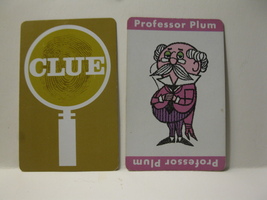 1950 Clue Board Game Piece: Professor Plum Suspect Card - £0.79 GBP