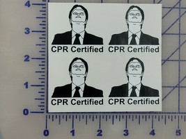 The Office Dwight CPR certified  Vinyl Sticker  Logo Vinyl Decal 2&quot; each 4 pack - £3.15 GBP
