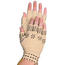 Magnetic Therapy Gloves-Tan-Regular - £7.88 GBP