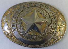 Tony Lama Collection State Series 24KGP Gold The State of Texas Belt Buckle - $39.59