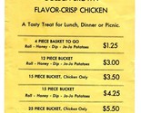 Anglea&#39;s Chicken &amp; Jo-Jo Potatoes Menu 1960&#39;s Portland Ave Tacoma Washin... - $17.82