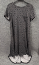 Lularoe Simply Comfortable Carly Swing Dress Womens X-Small Black Aztec ... - £17.37 GBP