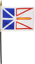 Newfoundland and Labrador - 4&quot;X6&quot; Stick Flag - $3.42