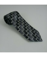 Van Heusen Silver &amp; Tan Tie With Cubes Design - $236.83 MXN