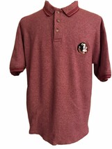 FLORIDA STATE SEMINOLES FSU Active Red Heathered Polo Shirt Size XL - $220.76 MXN