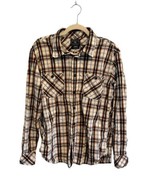 LUCKY BRAND Mens Shirt Dungarees America Plaid Cotton Button Up Western ... - £17.68 GBP