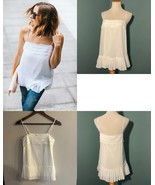BANANA REPUBLIC Women&#39;s White Pleated Hem Dressy Tank Top Size S NWT $100 - $40.55 CAD