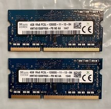 Lot Of 2 SK HYNIX  4GB 1Rx8 PC3L 12800S HMT451S6BFR8A-PB Laptop RAM Memory - €7,91 EUR