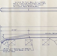 1950 Railroad Bangor Aroostook Blueprint  Guard Rail Track Lubricator F2... - $84.36