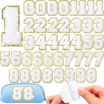 40 Pieces Number Patches Self Adhesive Chenille Patches 0-9 Glitter Chen... - £25.82 GBP