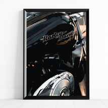 Harley Illustration Motorcycle Wall Art Home &amp; Decor Gloss Poster Classi... - $12.99+