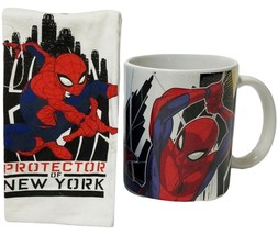 Marvel Spider-Man Dishwasher Safe Ceramic Mug(300ml) + Kitchen Towel(16x... - £17.36 GBP