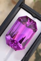 L98 ct Jumbo Natural Kunzite Gemstone Vivid purple Pink Octagon IF Afghan - £3,931.78 GBP