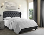 Jossy Bed With Signature Design Adjustable Headboard And Button Tufting ... - £395.20 GBP