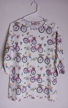 Quacker Factory Enjoy the Ride 3/4-Sleeve Top Women&#39;s Size XS - $182.18 MXN