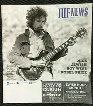 Bob Dylan - JUF News - November, 2016 &quot;Nice Jewish Boy Wins Nobel Prize&quot; - $11.75