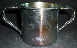 Vintage Oneida Silverplate Double Handle Child's Cup Affection Pattern Ol - $11.76