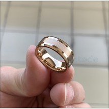 6mm 8mm High Quality Rose Gold Wedding Band For Men Women Tungsten Carbi... - £21.19 GBP
